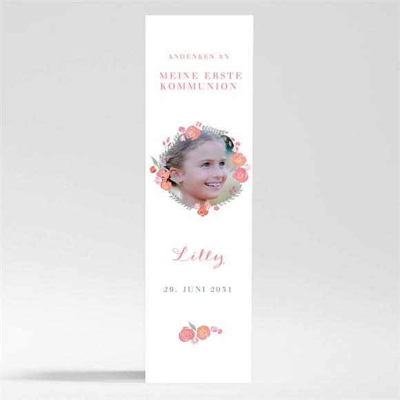 Andenken Kommunion Aquarellkranz - Magnet ref.N200388