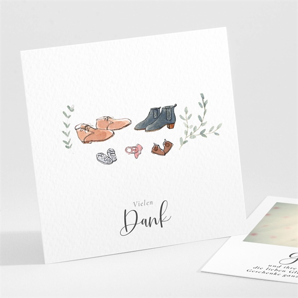 Dankeskarte Geburt Unsere kleinen Schuhe ref.N301307