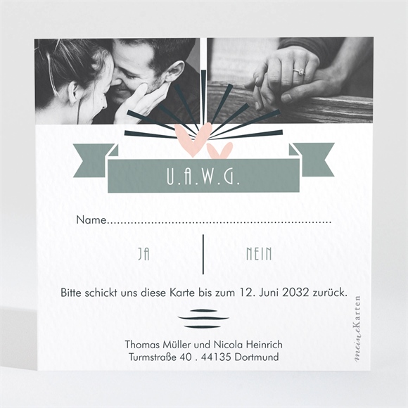 Antwortkarte Hochzeit Wir zwei ref.N3001654