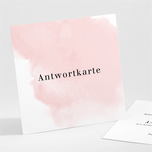 Antwortkarte Hochzeit Schwarz und Pastell ref.N301226