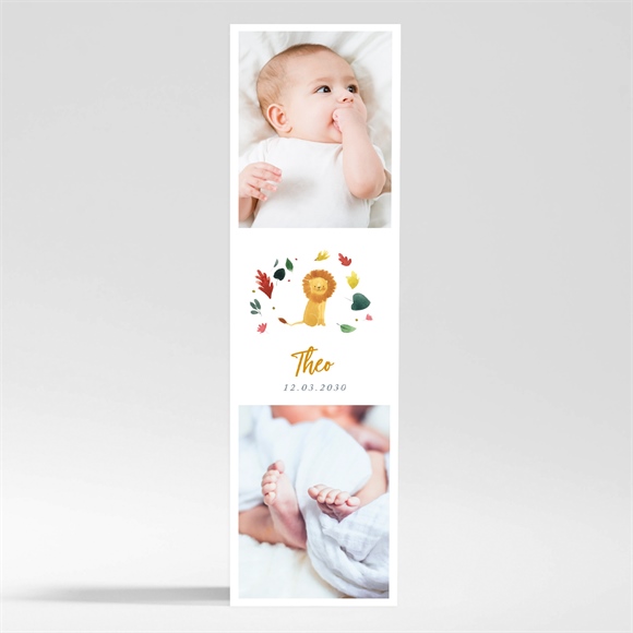 Geburtskarte Kleiner Löwe - Magnet ref.N200511