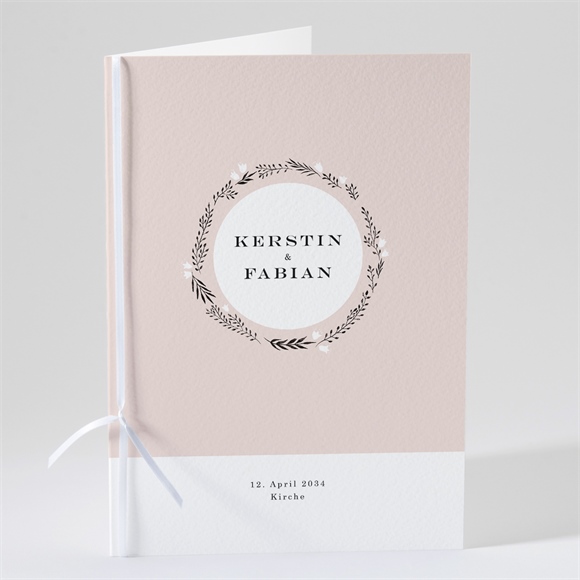 Kirchenheft Hochzeit In Pink und Weiß ref.N491216