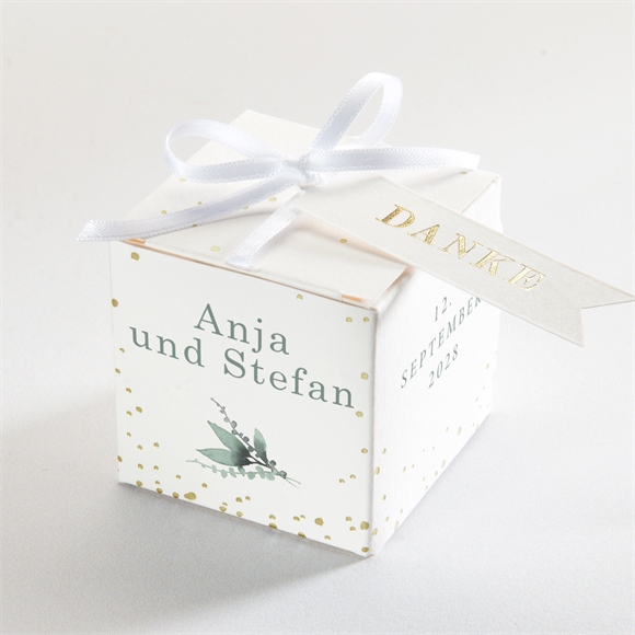 Geschenkbox Hochzeit Initialen - Gold ref.N340511