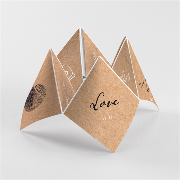 Hochzeitseinladung Abdruck des Herzens - Origami ref.N33076