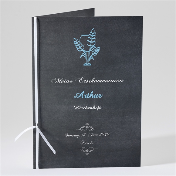 Kirchenheft Kommunion Weizenähren blau ref.N491346