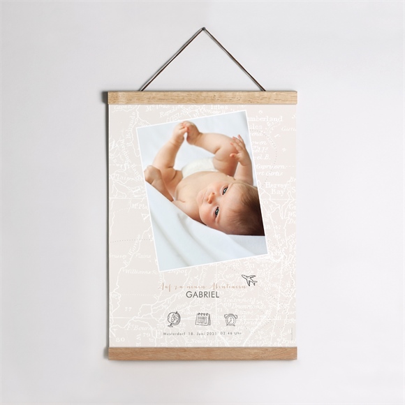 Geburtsposter Mein erster Reisepass ref.N26058