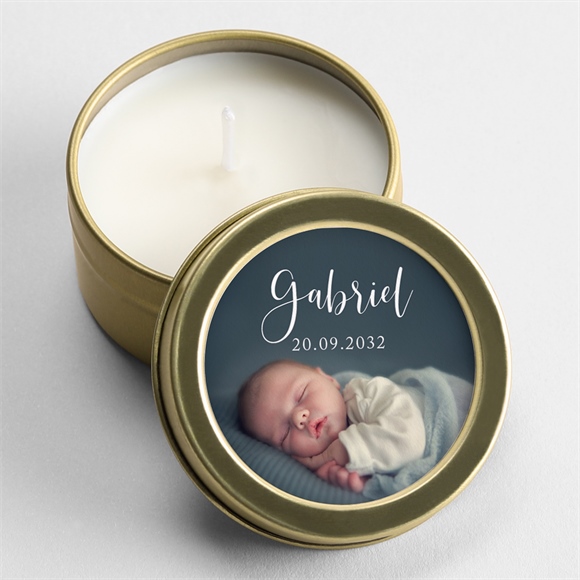 Kerze Geburt Unser kleiner Schatz ref.N360838