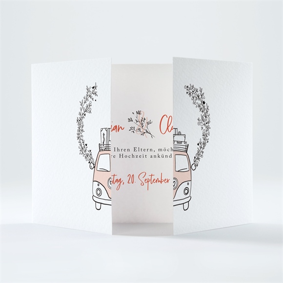 Hochzeitseinladung Love and Peace - Doppelklapp ref.N701120