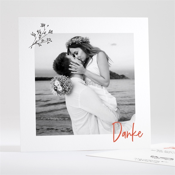 Dankeskarte Hochzeit Love and Peace ref.N351242