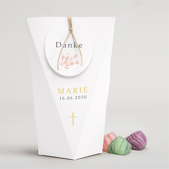 Geschenkbox Kommunion Pflanzendrucke - Schachtel ref.N520118