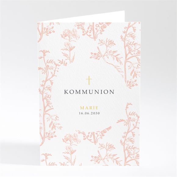 Menükarte Kommunion Pflanzendrucke ref.N401863