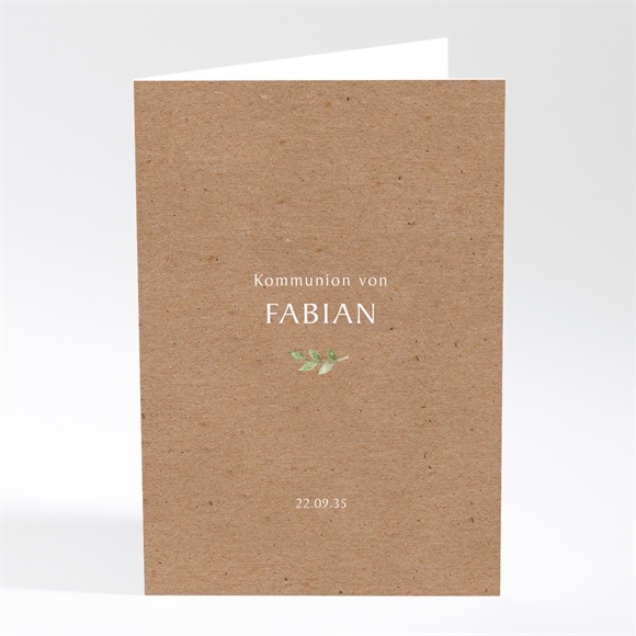Menükarte Kommunion Pflanzenillustration ref.N401862