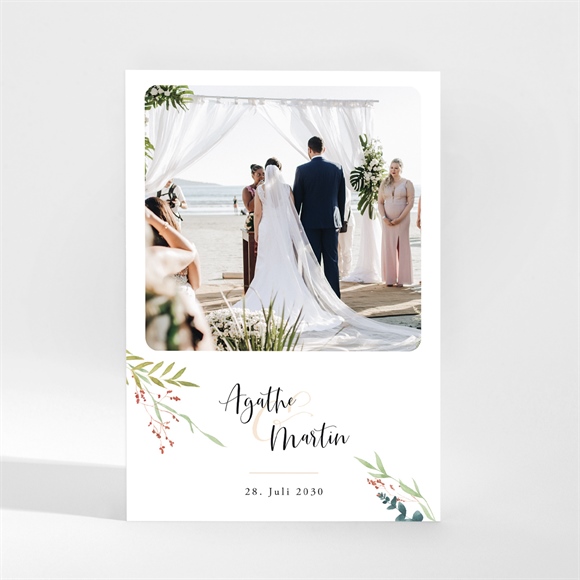 Dankeskarte Hochzeit Moderne Schönheit ref.N21084