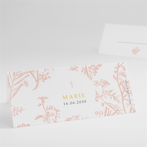 Tischkarte Kommunion Pflanzendrucke ref.N440842