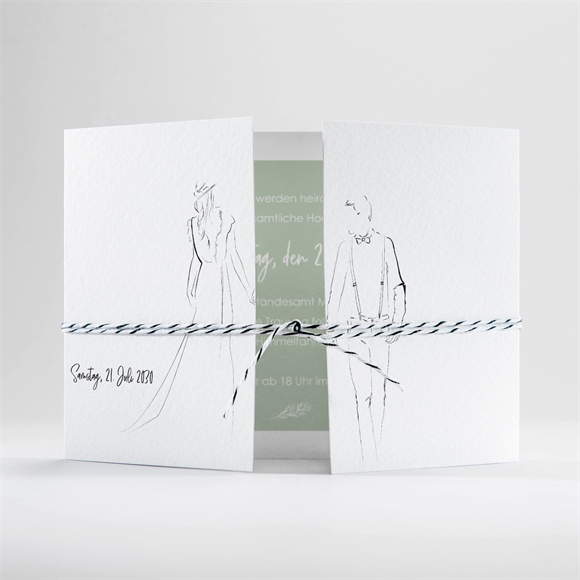 Hochzeitseinladung Blühende Schönheit Doppelklapp ref.N701126