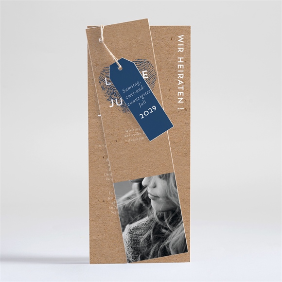 Hochzeitseinladung Einzigartige Fingerabdrücke 3 ref.N93145