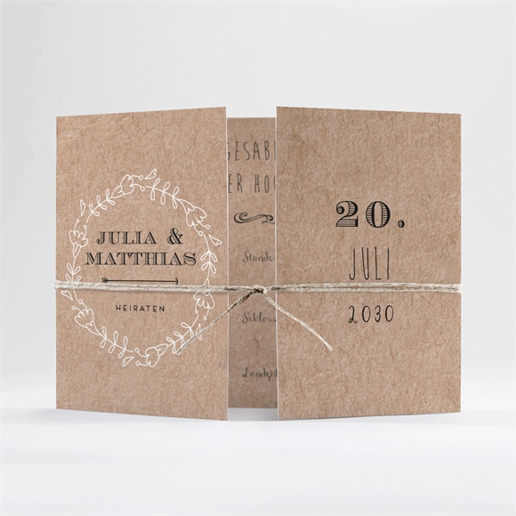 Hochzeitseinladung Zurück zur Natur - Doppelklapp ref.N70186