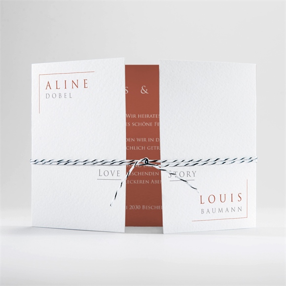 Hochzeitseinladung Lovestory - Doppelklapp ref.N701116