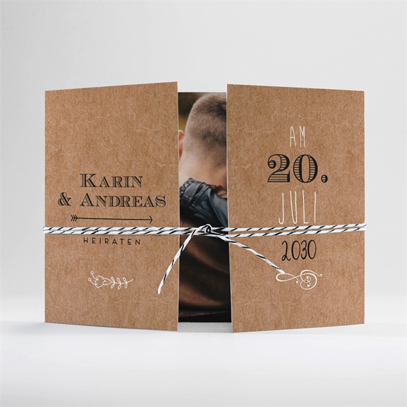 Hochzeitseinladung Vertrauen - Doppelklapp ref.N70191