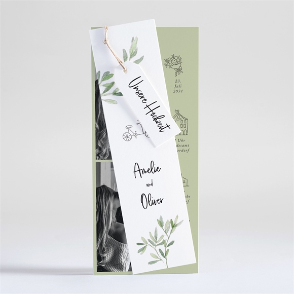 Hochzeitseinladung Olivenbaum - Dreiteilig ref.N93134