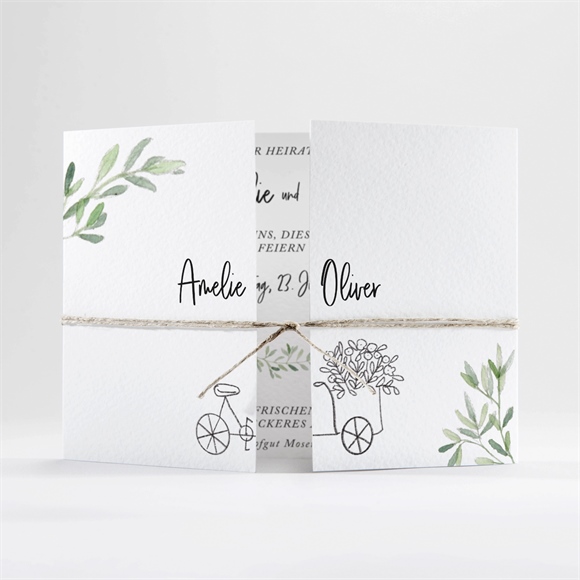 Hochzeitseinladung Olivenbaum - Doppelklapp ref.N701108