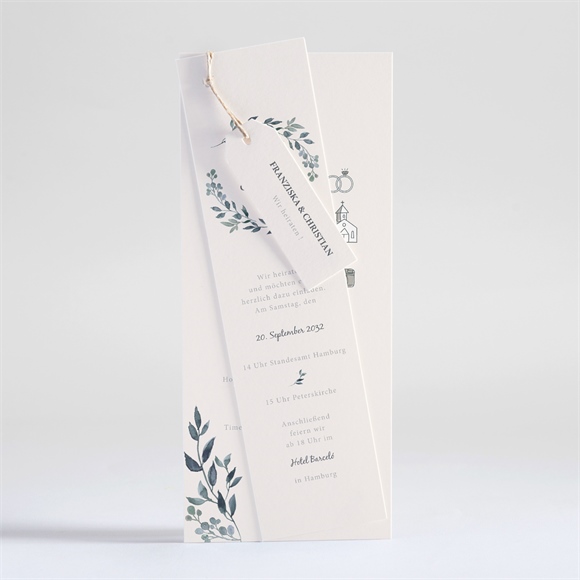 Hochzeitseinladung Schöner Glanz - Dreiteilig ref.N93155