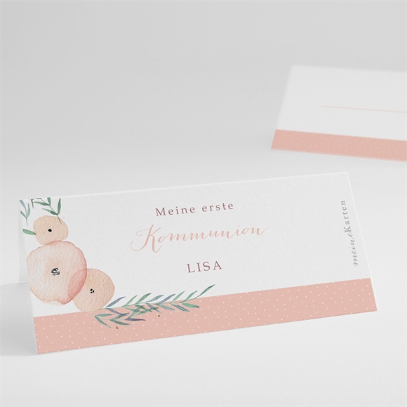Tischkarte Kommunion Zartes Rosa ref.N440860