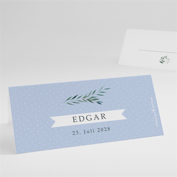 Tischkarte Kommunion Zartes Blau ref.N440850