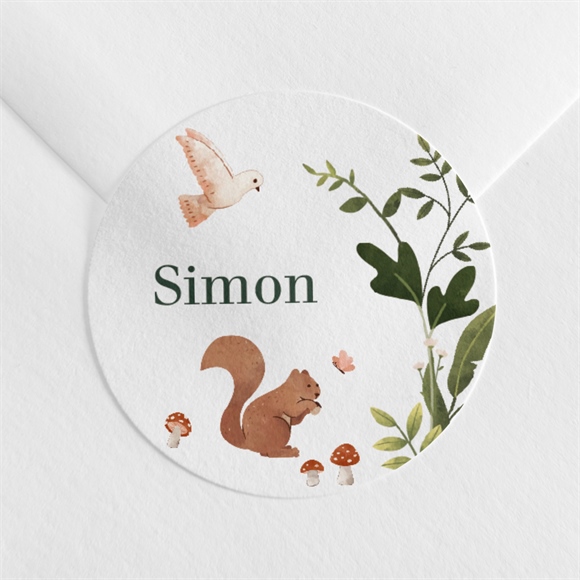 Sticker Geburt Kleiner Dschungel ref.N3601150