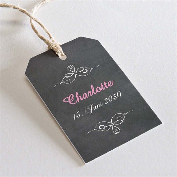 Geschenkanhänger Kommunion Weizenähren rosa ref.N291253