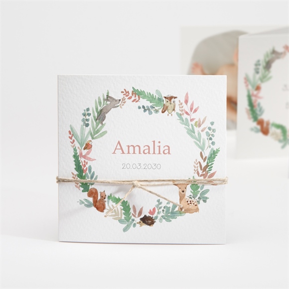 Geburtskarte Tanz der Waldtiere ref.N83157