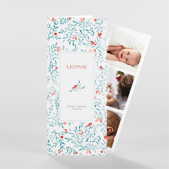 Geburtskarte Klatschmohn - Fotostreifen ref.N981120