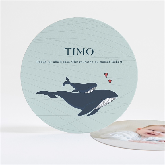 Dankeskarte Geburt Mein kleiner Walfisch ref.N321161