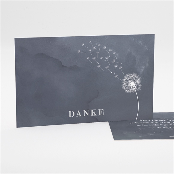 Trauerdanksagung Besinnung - Silber ref.N17138
