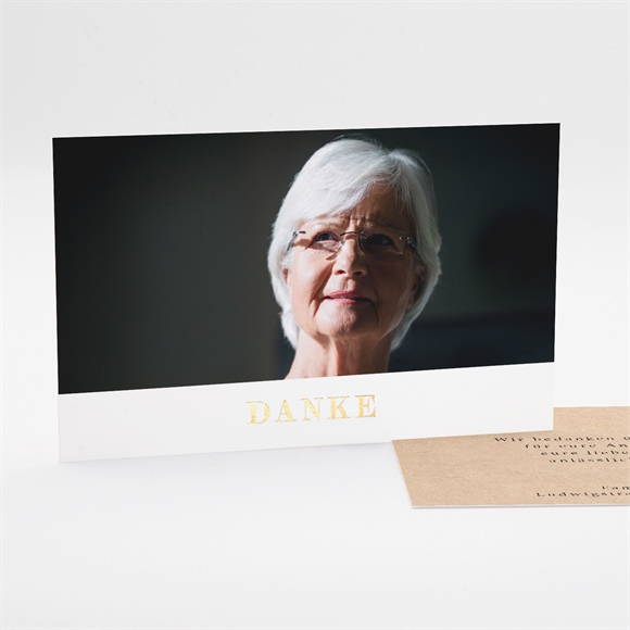 Trauerdanksagung In Erinnerung - Gold ref.N17132