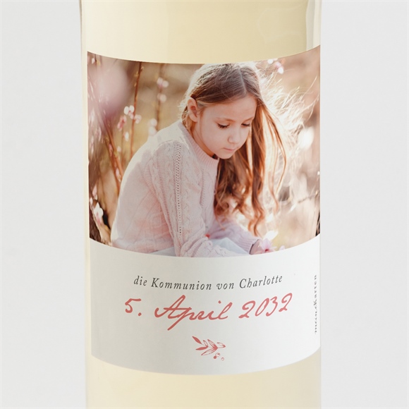 Flaschenetikett Kommunion Kupferblätterranke ref.N3001840