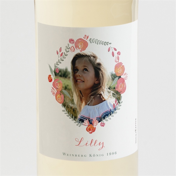 Flaschenetikett Kommunion Aquarellkranz ref.N3001831