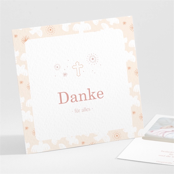 Dankeskarte Taufe Taubenflug MeineKarten.de
