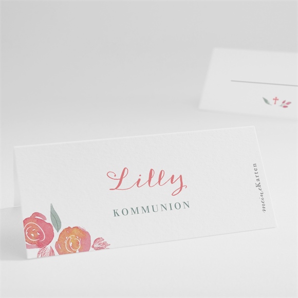 Tischkarte Kommunion Aquarellkranz ref.N440844
