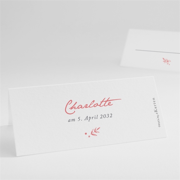 Tischkarte Kommunion Kupferblätterranke ref.N440855