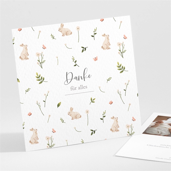 Dankeskarte Geburt Häschen ref.N301427