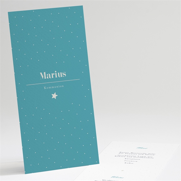 Menükarte Kommunion Silberner Stern ref.N221211