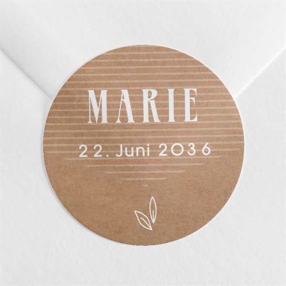 Aufkleber Taufe Foto auf Kraftpapier ref.N360419