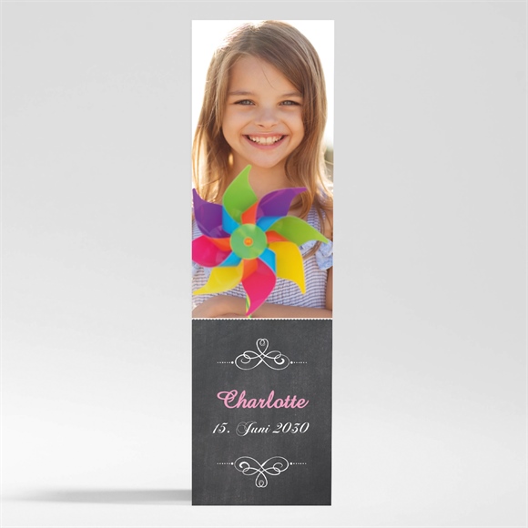 Dankeskarte Kommunion Weizenähren rosa - Magnet ref.N200483