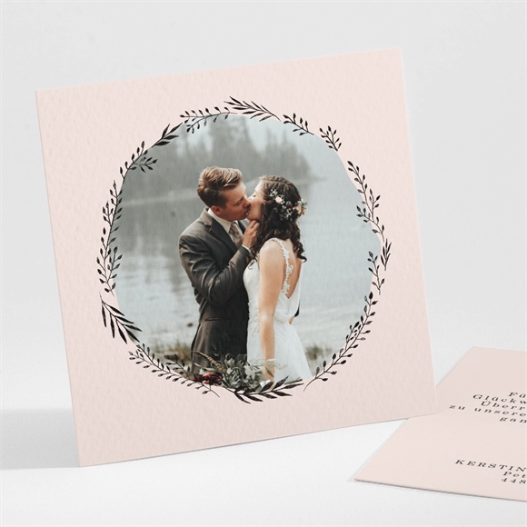 Dankeskarte Hochzeit In Pink und Weiß ref.N301235