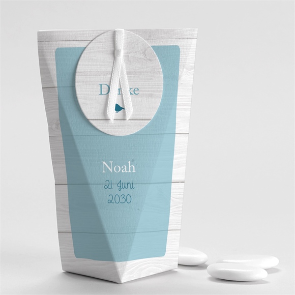 Geschenkbox Taufe Blaue Schleife - Schachtel ref.N520198