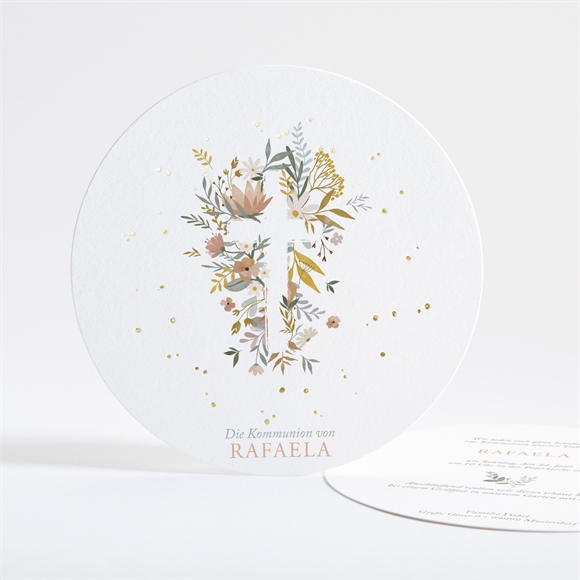 Einladung Kommunion Starker Glaube - Gold ref.N321239