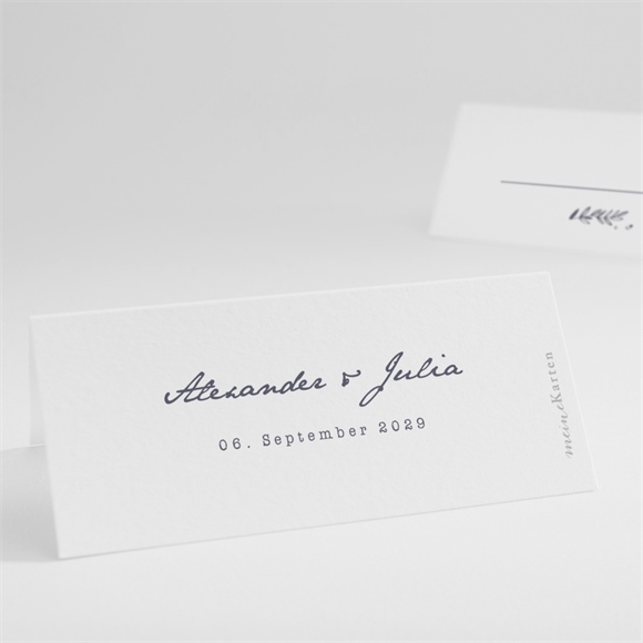 Tischkarte Hochzeit laub