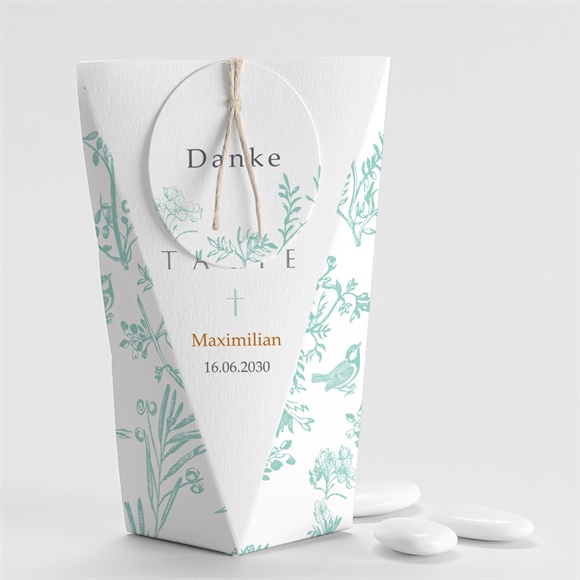 Geschenkbox Taufe Vintage Vogel - Schachtel ref.N520225