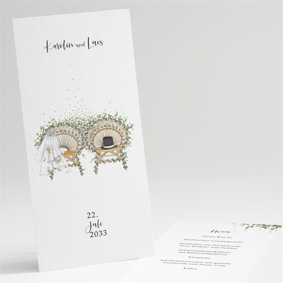 Menükarte Hochzeit Landkunstliebe ref.N221163